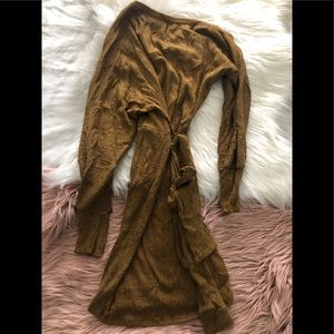 Brown/mustard sweater dress